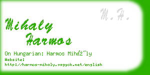 mihaly harmos business card